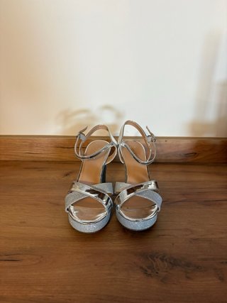 Tacones Plata Fiesta Brillantes
