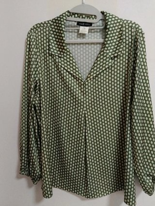 Blusa AN VITO pois verde taglia XL