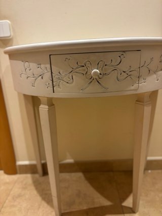 Mueble tocador antiguo blanco