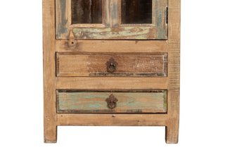 Vetrina in legno massiccio riciclato con finitura
