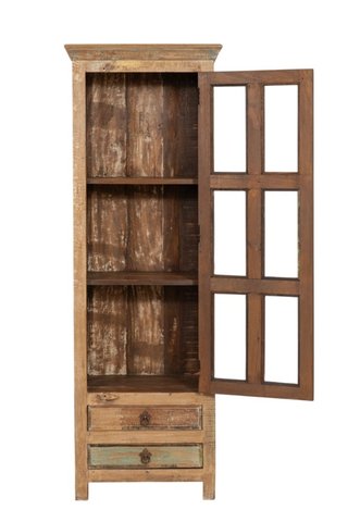 Vetrina in legno massiccio riciclato con finitura
