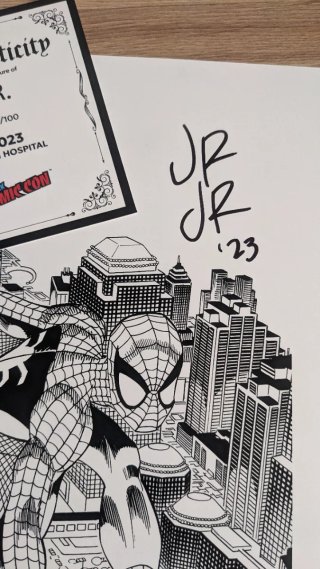 Stampa Spiderman John Romita Jr. autografata e num