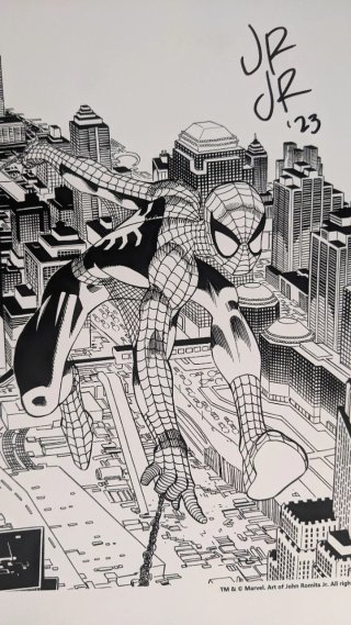Stampa Spiderman John Romita Jr. autografata e num
