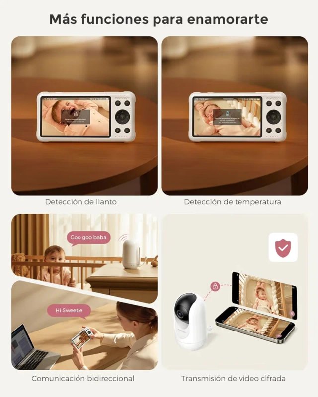Vigilabebés Momcozy 5 HD Audio Bidireccional