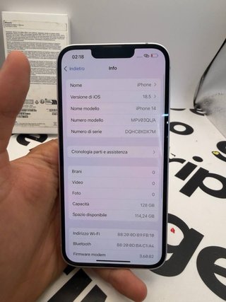 iPhone 14 128GB Viola Batteria 77%