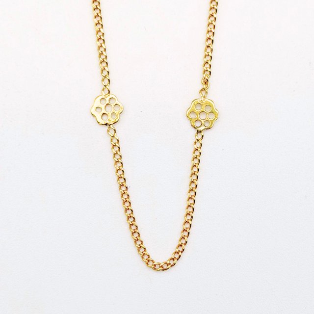 Cadena Oro 18K, Flores, 3.60gr, 46cm