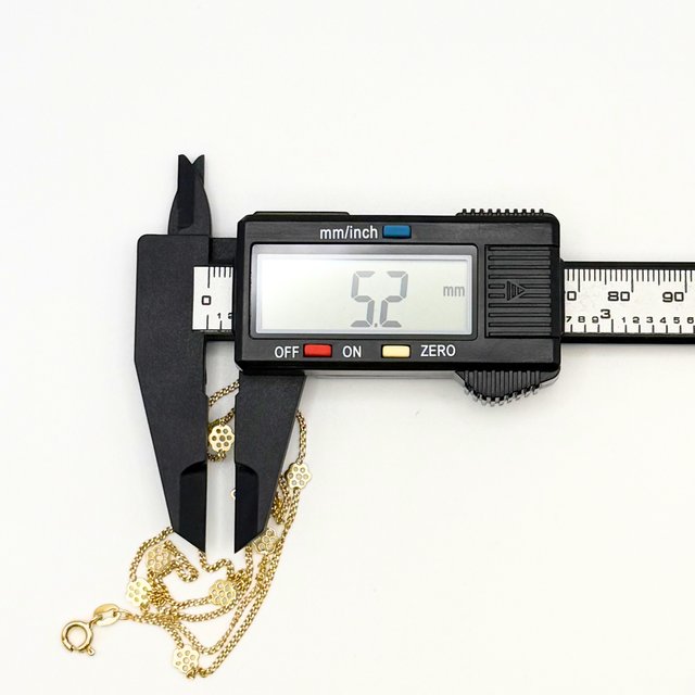 Cadena Oro 18K, Flores, 3.60gr, 46cm