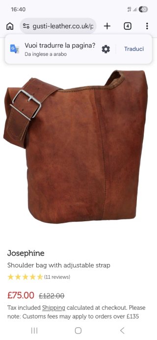 Borsa hobo Gusti Leather vera pelle
