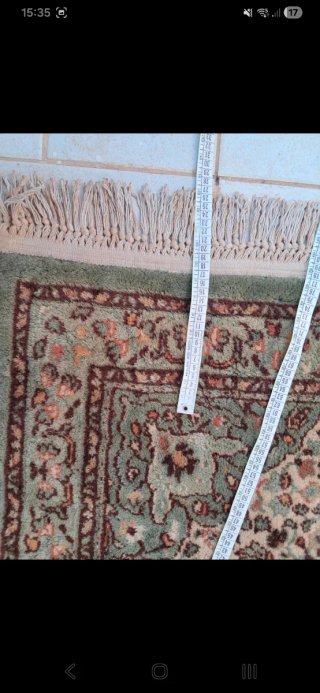 Tappeti persiani lana verdi e multicolore