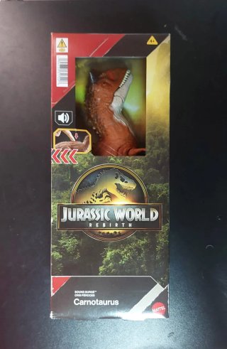 Dinosauro Carnotauro Jurassic World con ruggito