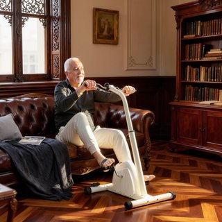 Bicicleta estática para rehabilitación de brazos y