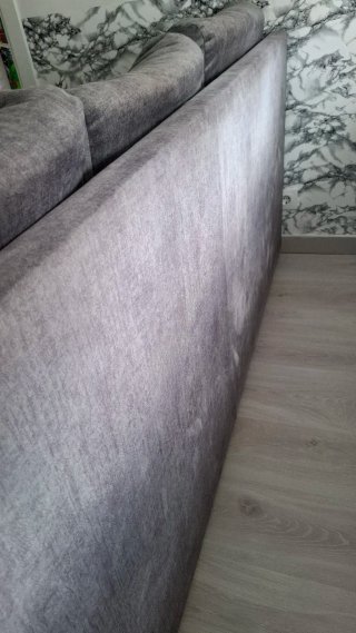 Sofá 3 plazas gris tela