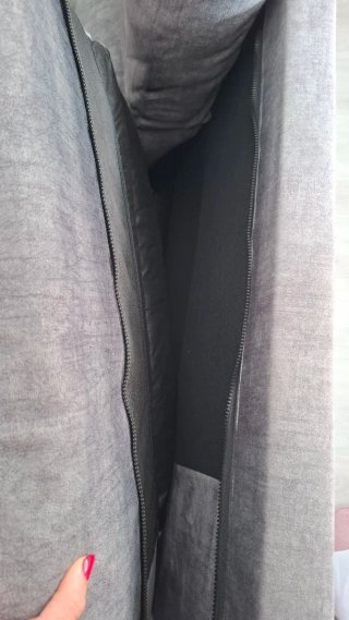 Sofá 3 plazas gris tela