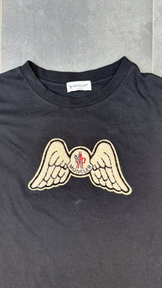 Camiseta Moncler x Palm Angels Negra Alas