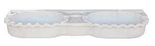 LAVABO A DUE FORI IN MARMO BIANCO L130XPR41XH15 CM