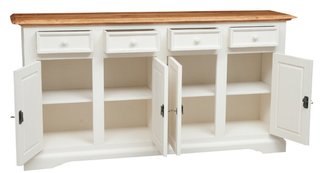 Credenza Country in legno massello di tiglio, stru