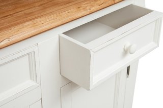 Credenza Country in legno massello di tiglio, stru
