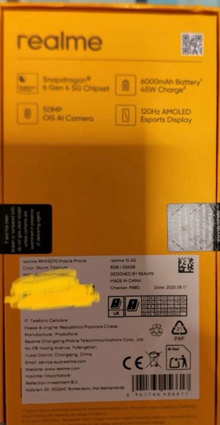 Realme 14 5G Marrón metalizado.