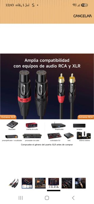 Cable RCA a XLR Cable Matters
