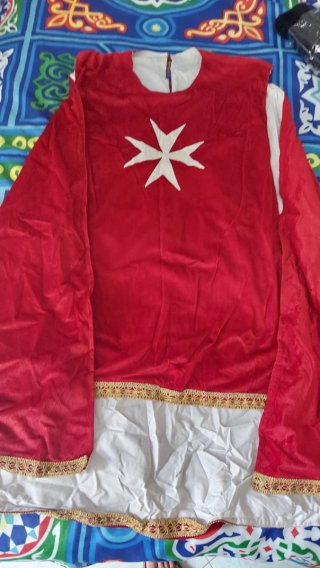 Mantello Velluto Cavalieri di Malta Rosso