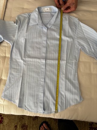 Camisa Carolina Herrera T8 azul Rayas