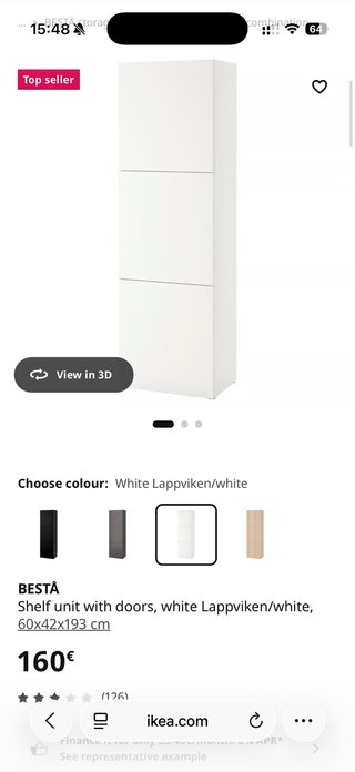 Armario IKEA BESTÅ Blanco 60x42x193