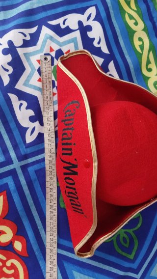 Cappello da pirata Captain Morgan rosso