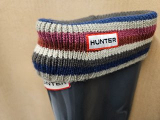 Botas de agua Hunter grises con calcetines