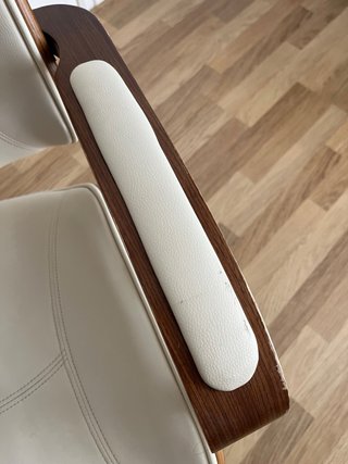 Silla de oficina CLP Dayton madera curva crema