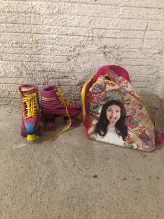 Patines 4 ruedas con bolsa talla 34-35