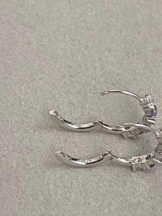 Pendientes Plata Circonitas Rosa y Morado