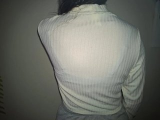 Jersey blanco cuello alto manga larga