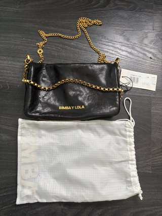 Bolso Bimba y Lola Negro Cadena Dorada