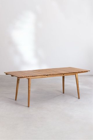 Mesa extensible madera exterior 160x90 a 220