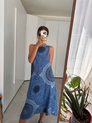 Abito azzurro 100% cotone