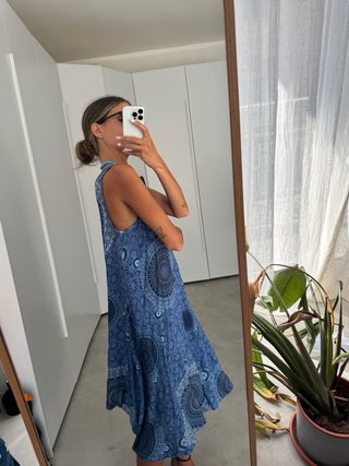Abito azzurro 100% cotone