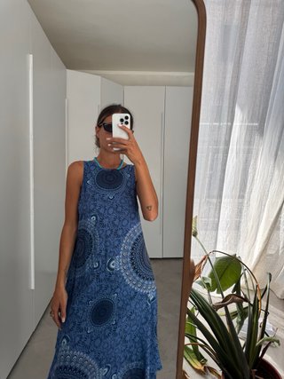 Abito azzurro 100% cotone