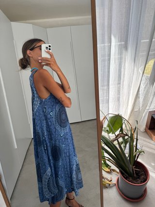 Abito azzurro 100% cotone