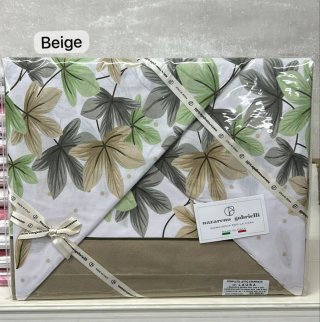 Set Lenzuola Matrimoniali Cotone Beige