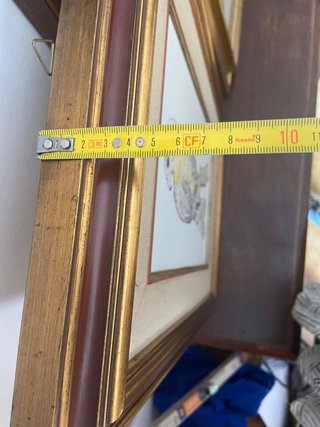 Dipinto su ceramica con cornice con certificato.