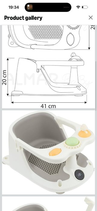 Asiento bañera bebé