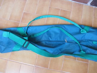 Funda para esquís verde/granate