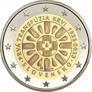 Eslovaquia 2 euros 2023 Transfusión Sanguínea