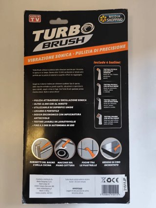 Turbo Brush Spazzola Sonica + 4 Testine