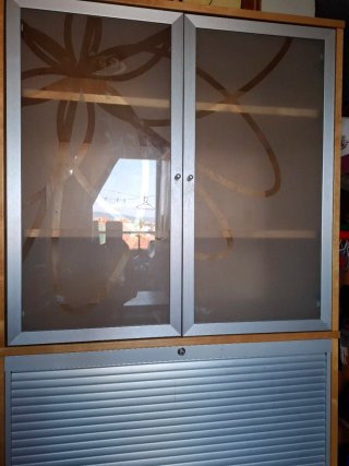 Armario modular madera y cristal 84×42×174