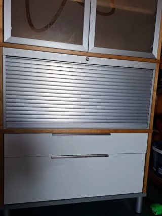 Armario modular madera y cristal 84×42×174
