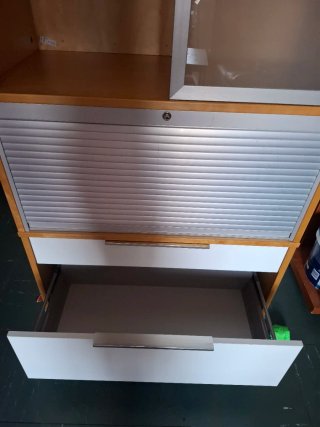 Armario modular madera y cristal 84×42×174
