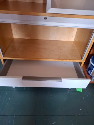 Armario modular madera y cristal 84×42×174