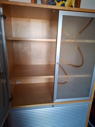 Armario modular madera y cristal 84×42×174