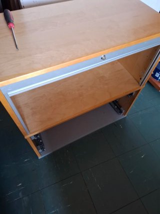 Armario modular madera y cristal 84×42×174